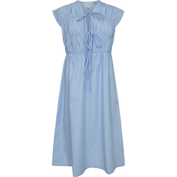 LIBERTÃ DAME KJOLE JANE-TIE-DRESS - Light blue